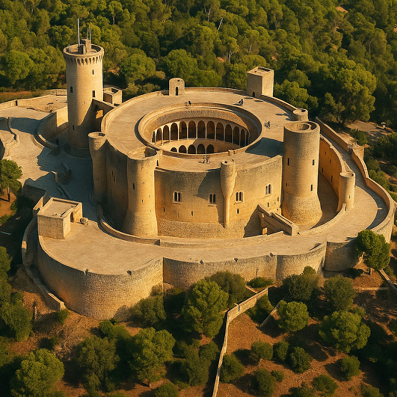 Burg Bellver mit Blick auf Palma